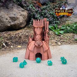 WarforgedDTwithLogo.jpg Файл 3D Warforged Dice Tower - ПОДПИШИСЬ БЕСПЛАТНО!・Модель для загрузки и 3D печати