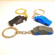 Keychains.jpeg Mini Car keychain (spinning wheels)