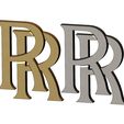 RR-logo-00.jpg Simple RR rolls-royce logo replica 3D print m