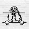 murbrique.jpg Basset hound DOG 2D WALL ART DECORATION