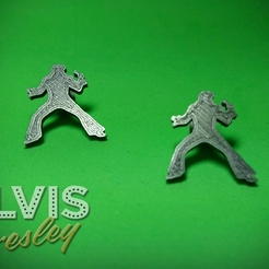 pin_elvis.png Free STL file ELVIS PRELEY EARRINGS/PIN・3D printer design to download
