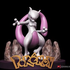 \@|ZENBRUSH3D Mewtwo - Pokemon 3D PRINTING MODEL STL