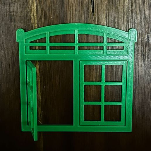 P-3.jpeg 1/12 Hinged Dollhouse window (Model No.14)