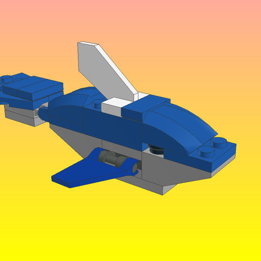 🦈 NotLego Lego Tiburón Modelo 7608・Archivo OBJ para ・Cults