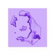 Santorini (Greece) 3D Map STL.STL 🌍 Santorini (Greece) - 3D Map