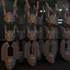 wvis_c0.jpg Файл STL Шлемы с крылатым козырьком для мрачных ангелов・3D-печатный дизайн для загрузки