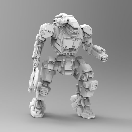 🎲 MWO Styled Ax Person - 3S・Free OBJ File for ・Cults