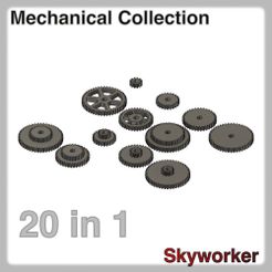 Mechanical Collection Skyworker Set of Spur Gears Module 1