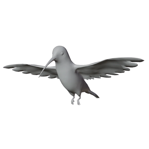 Flying Hummingbird 3D Model