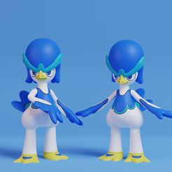 quaxwell-render.jpg Pokemon - Quaxwell with 2 poses