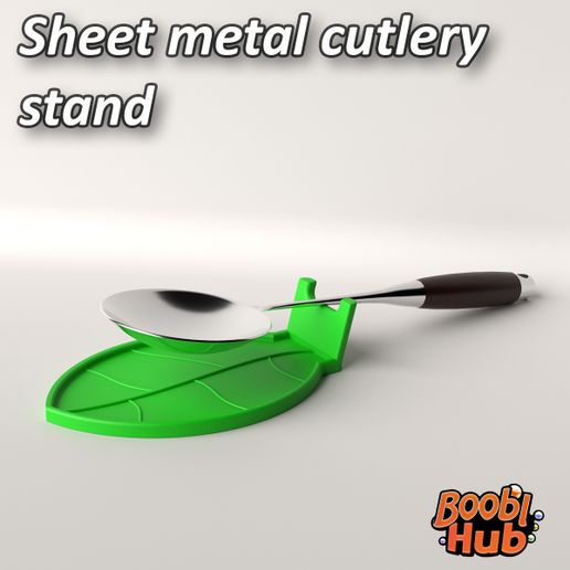 Sheet metal cutlery stand 3D model
