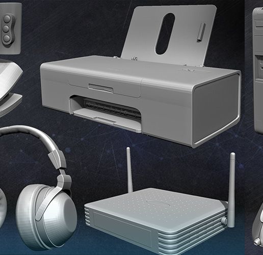 🐁 Pack Of 50 Tech Props Volume 01・ 3D File for 3D printing・Cults