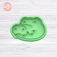 1.1520.png COCODRILO FACE Cutter with Stamp / Cookie Cutter Crocodile