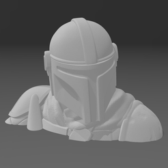 Screenshot-2023-09-12-082130.png Archivo STL Busto con cabeza de mandaloriano [Star Wars]・Design para impresora 3D para descargar