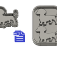 STL00400-2.png Dachshund with Silicone Mold Housing - 2 designs