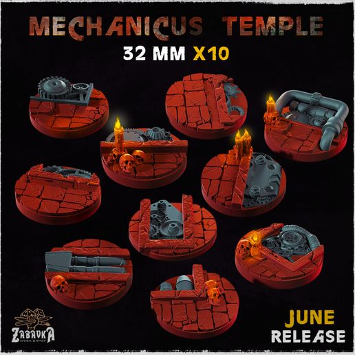 🕍 Mechanicus Temple - Bases & Toppers (Big Set++)・ 3D File for 3D ...