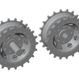 Crusader-sprocket-2.png 1:35 Crusader tank tracks (Late, Asymmetric type)