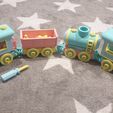 Toy train construction set - whole train combo