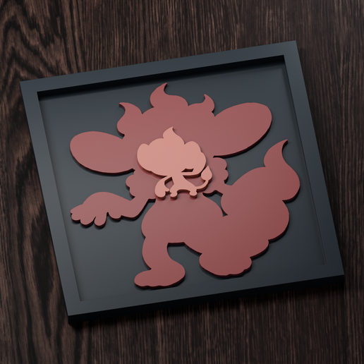 Simisear Line - Pokemon Silhouette Frame | Normal, Inverse & Scaled STL