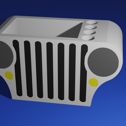 Jeep-Card-Holder.png Файл STL Держатель для визитных карточек Jeep Grill・Модель 3D-принтера для загрузки