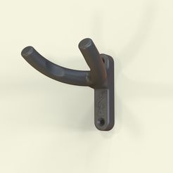 Guitar_wall_holder.59.jpg STL file Guitar wall hanger - Size M・3D printable model to download