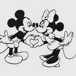 Minnie-et-Mickey-amoureux-3.gcode.png Fichier STL Minnie et Mickey・Plan pour impression 3D à télécharger