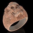 2.jpg Skull ring jewelry skeleton ring 3D print model
