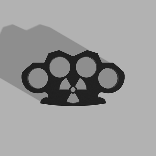 Radioactive Brass Knuckles - Hazard Grip - 3D model önizlemesi