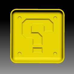 MarioBrosQuestionMark-VACUUM-PIECE.jpg Archivo STL MOLDE DE BOMBA DE BAÑO MARIO BROS SIGNO DE INTERROGACIÓN・Objeto de impresión 3D para descargar