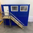Set-of-stacked-20ft-Containers-with-breakroom-with-stairs2.jpg Conjunto de cantina elevada / sala de descanso / contentor de escritório incluindo mobiliário e acessórios e escadas 1/14