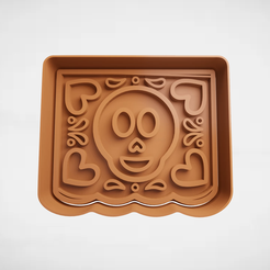 push-diseño.png Archivo 3D Calavera mexicana dia de muertos halloween bandera・Modelo de impresora 3D para descargar