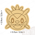 0650_chespin~private_use_cults3d_otacutz-cm-inch-cookie.png #0650 Chespin Cookie Cutter / Pokémon