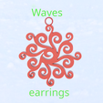 waves-earrings-final.png Free STL file Waves earrings・3D printing idea to download