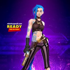 Jinx_Arcane_thumb.jpg Файл 3D Сглаз - аркан・Модель 3D-принтера для скачивания