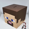 steve1.png Minecraft Steve piggy bank