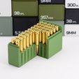 ALL.jpg STL file Ammo box .357 Magnum ammunition storage 50 rounds ammo crate .357 Mag .357mag・3D printer design to download