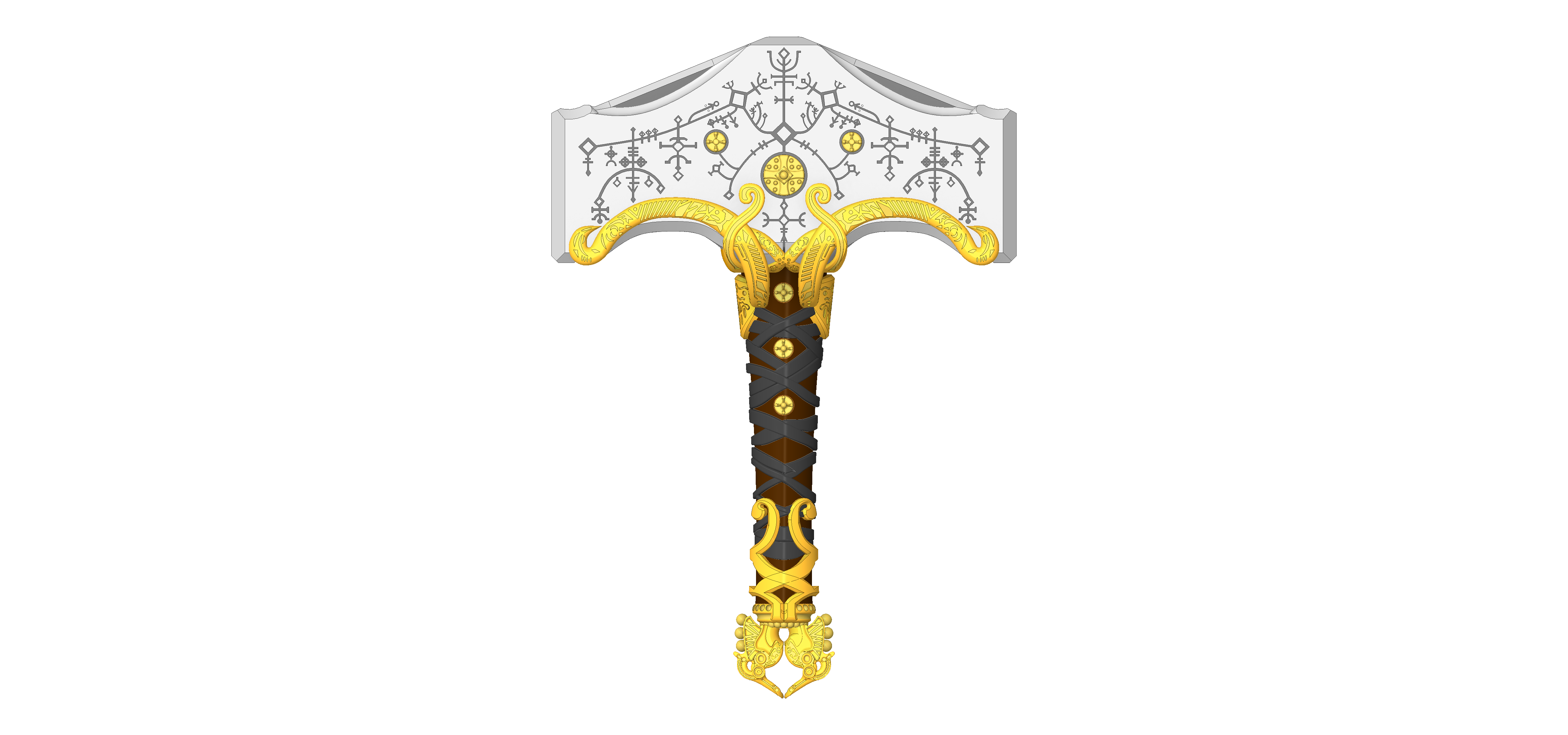 Réplique du marteau de Thor Mjolnir à l'échelle 1:1 à collectionner, construction en métal avec base de présentation, accessoire de cosplay