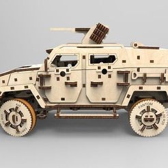 102438l4ms6elloytc9b6t.jpg Laser Cut Armored Vehicle 3D Wooden Puzzle dxf cdr svg file format