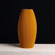minimalist-vase-cone-with-stripes-slimprint-stl.jpg Minimalist Cone Vase, Vase Mode