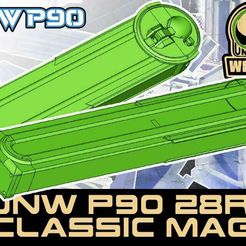 1-UNW-P90-CLASSIC-MAG.jpg 3D file UNW P90 68 cal 28 roundball Classic MAG・3D printing model to download, UntangleART