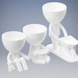 3roberts2.jpg STL file x3 pack Robert Pot / pack x3 Robert pot・3D printable model to download