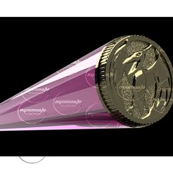 1.jpg Pink power coin crystal digital 3D model ready for download