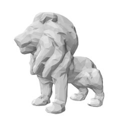 Lion-Low-Poly.jpg Fichier STL Lion Low Poly・Modèle à télécharger et à imprimer en 3D