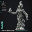 Ember-3.jpg Ember - Fire Elemental - Dungeon Cleaning Inc - PRESUPPORTED - Illustrated and Stats - 32mm scale