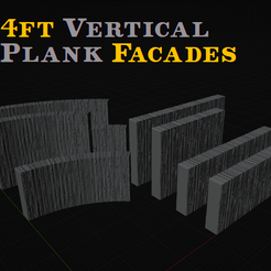 4ftVerticalPlankFacades.png 4ft Vertical Plank Facades in HO Scale