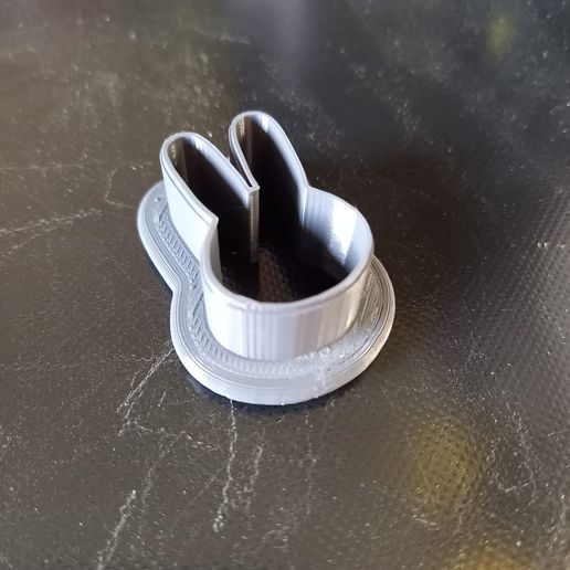 Bunny clay cutter for making earrings 3D model