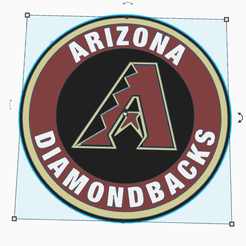 Diamondbacks.png STL file Arizona Diamondbacks 29cm Wall Plaque・3D printable design to download