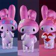 FRONT-X3.jpg MY MELODY X3 (14 CM.)