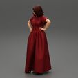 Girl-0006.jpg Fashion Pretty Woman Long Dress Posing Hands Hips 3D Print Model
