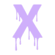 X.stl Spooky Blood Dripping Halloween Letter Set (3D Models and Source SVGs)